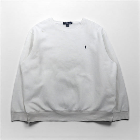 Polo Ralph Lauren 90年代 スウェット トレーナー XL ホワイト コットン スモールポニー刺繡