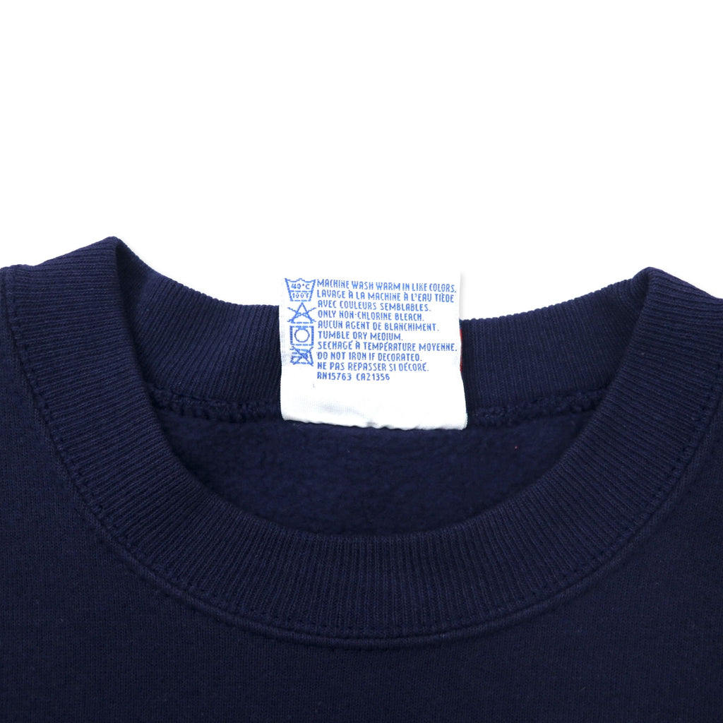 Hanes USA made 90s USCG print sweatshirt L navy cotton brushed back heavyweight big size