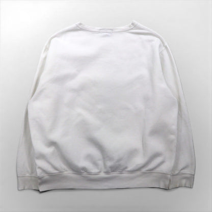 Polo Ralph Lauren 90s XL White Cotton Sweatshirt with Small Pony Embroidery