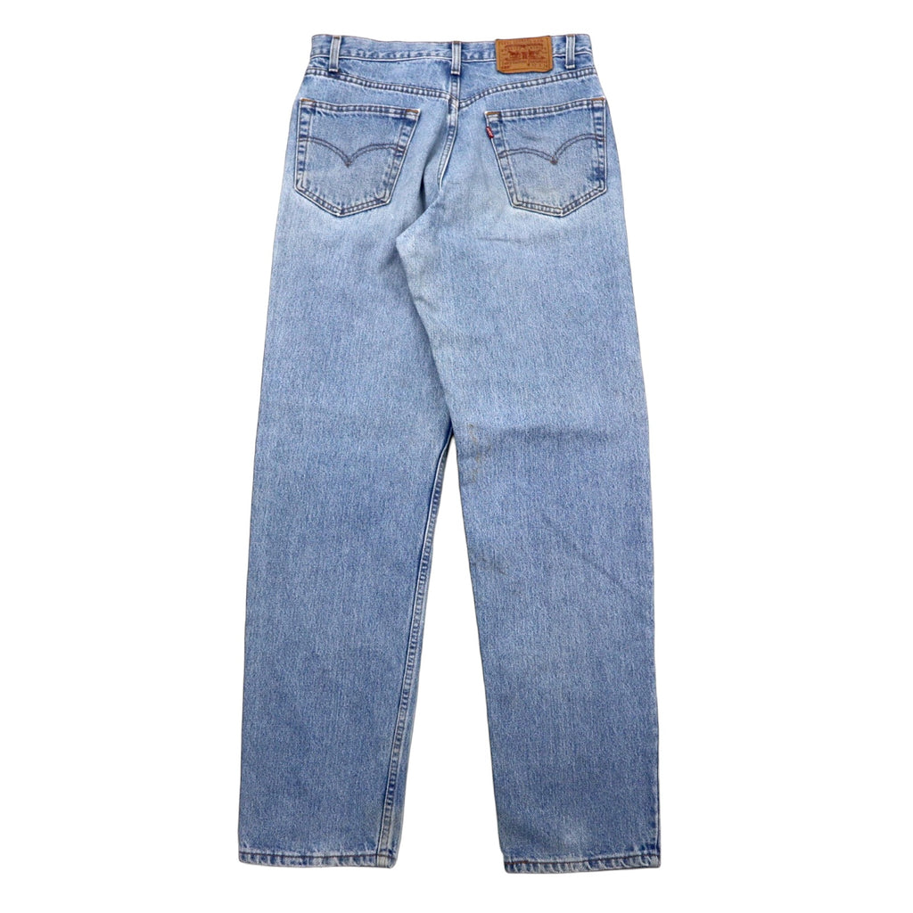 Levi's USA Made 90s 550 Relaxed Fit Tapered Denim Pants Size 33 Blue Ice Wash Cotton Zipper Fly Relaxed Tapered Leg Jeans 550-4891