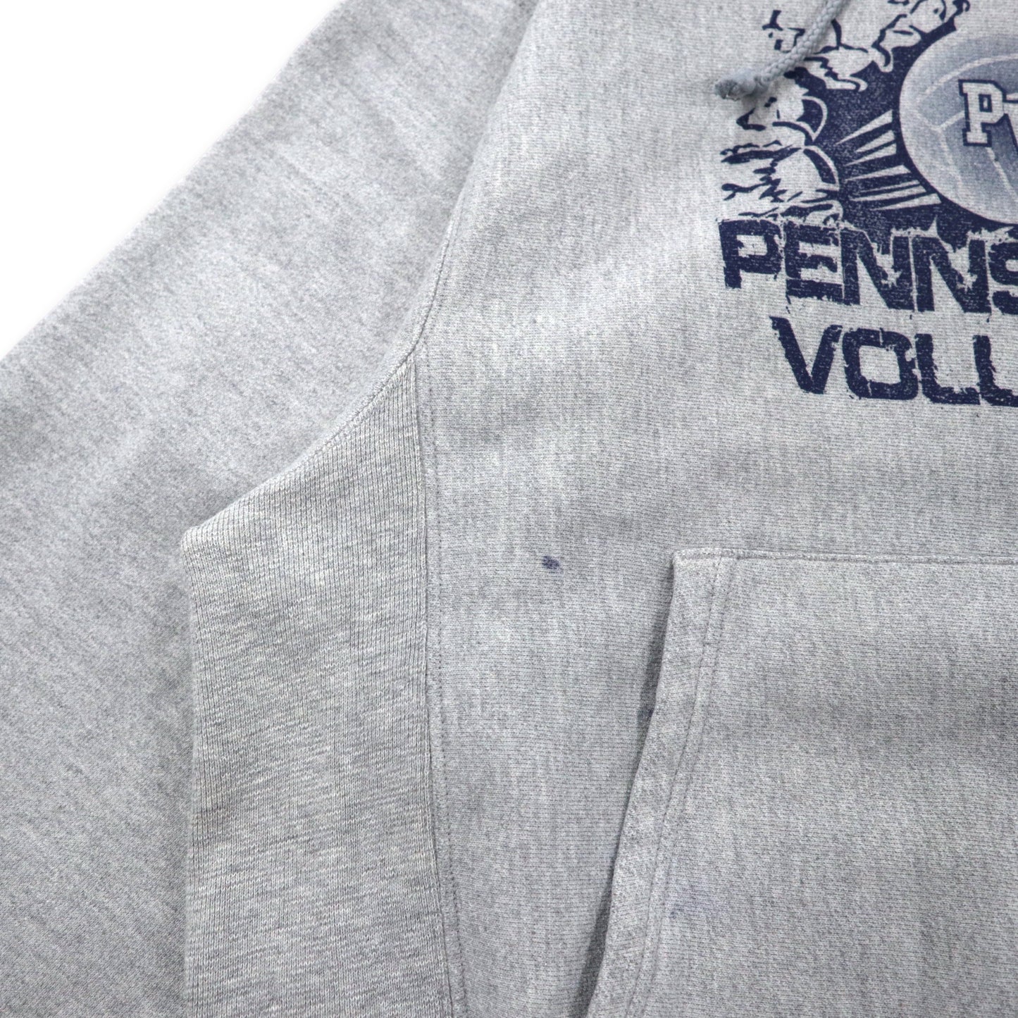 Champion プレミアム リバースウィーブ プルオーバーパーカー M グレー コットン PENNS VALLEY VOLLEYBALL カレッジプリント PREMIUM REVERSE WEAVE