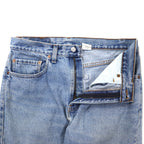 Levi's USA Made 90s 550 Relaxed Fit Tapered Denim Pants Size 33 Blue Ice Wash Cotton Zipper Fly Relaxed Tapered Leg Jeans 550-4891