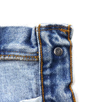 Levi's USA Made 90s 550 Relaxed Fit Tapered Denim Pants Size 33 Blue Ice Wash Cotton Zipper Fly Relaxed Tapered Leg Jeans 550-4891