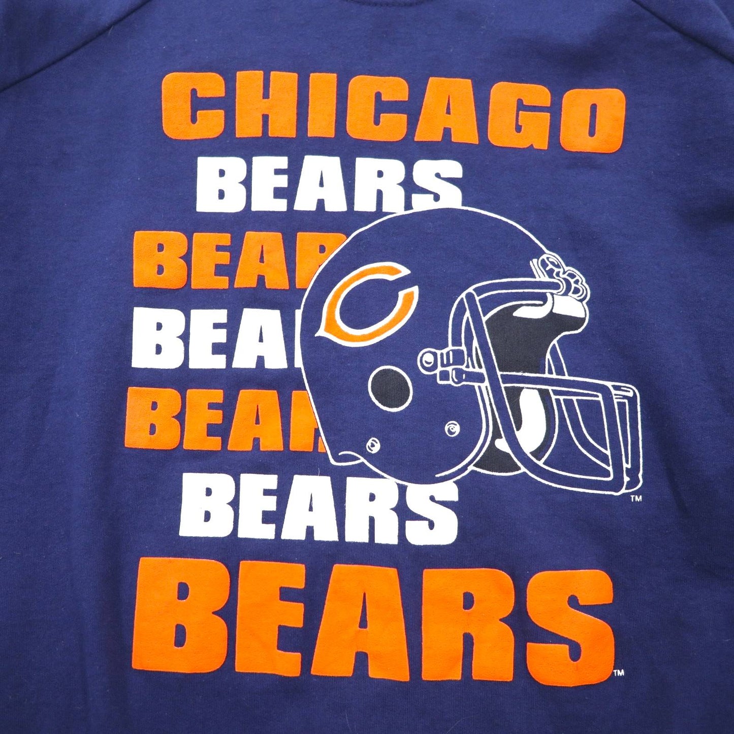 USA製 90年代 NFL ビッグサイズ スウェット 4XL ネイビー 裏起毛 CHICAGO BEARS フットボール GARAN