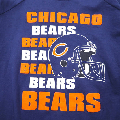 USA製 90年代 NFL ビッグサイズ スウェット 4XL ネイビー 裏起毛 CHICAGO BEARS フットボール GARAN