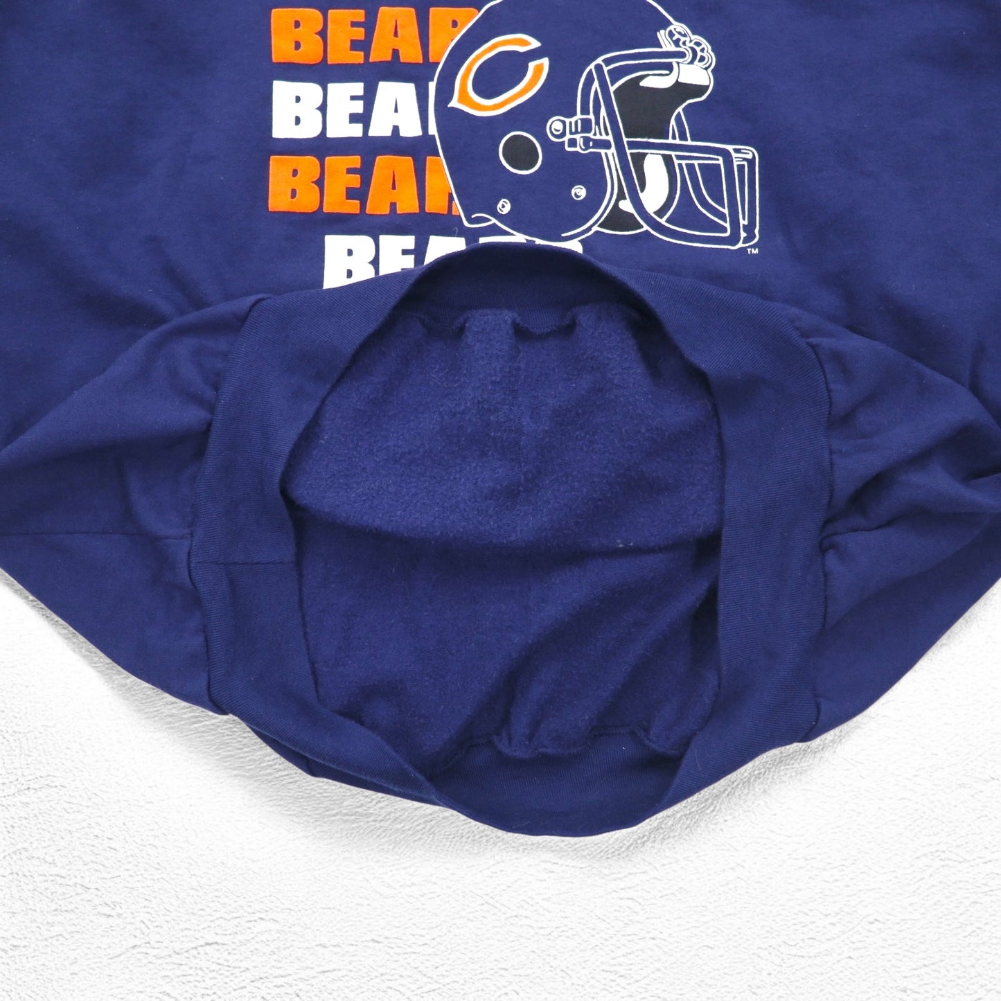 USA製 90年代 NFL ビッグサイズ スウェット 4XL ネイビー 裏起毛 CHICAGO BEARS フットボール GARAN