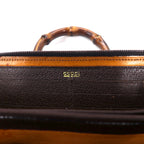 GUCCI 2WAY Bamboo Shoulder Wallet Long Wallet Brown Suede Leather Round Zipper 039・1998・0700 Old Gucci Made in Italy