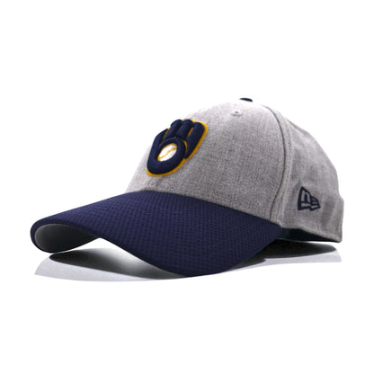 NEW ERA バイカラー ベースボールキャップ M/L グレー ネイビー MLB Milwaukee Brewers