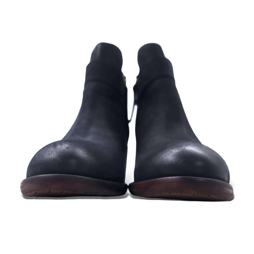 TOMMY HILFIGER Nubuck Leather Short Boots Booties 23.5cm Side Zip ARISON F1285