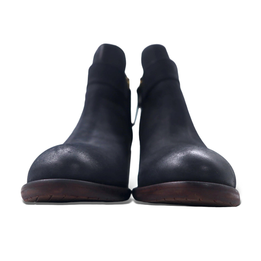TOMMY HILFIGER Nubuck Leather Short Boots Booties 23.5cm Side Zip ARISON F1285