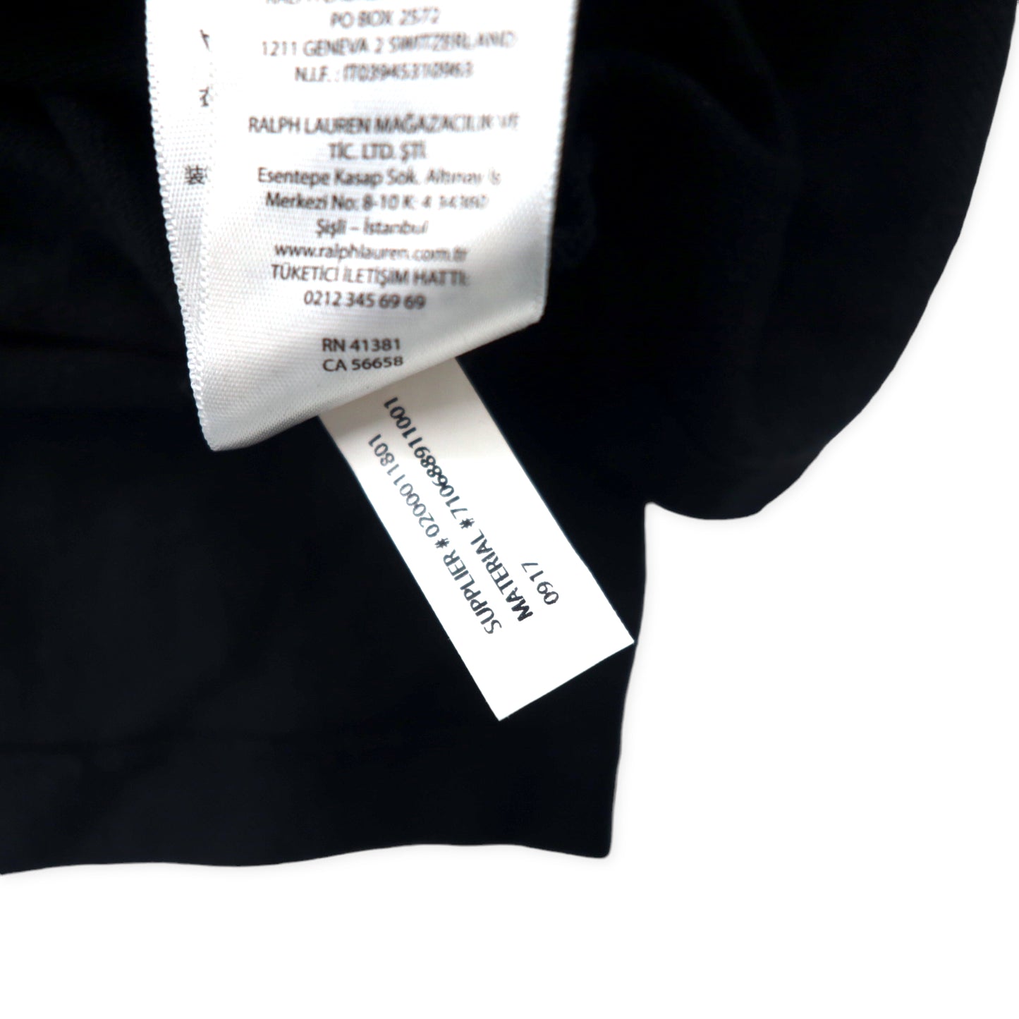 POLO RALPH LAUREN 長袖ポロシャツ ラガーシャツ XXL ブラック コットン エンブレムロゴ ポニー刺繍 CUSTOM SLIM FIT ビッグサイズ