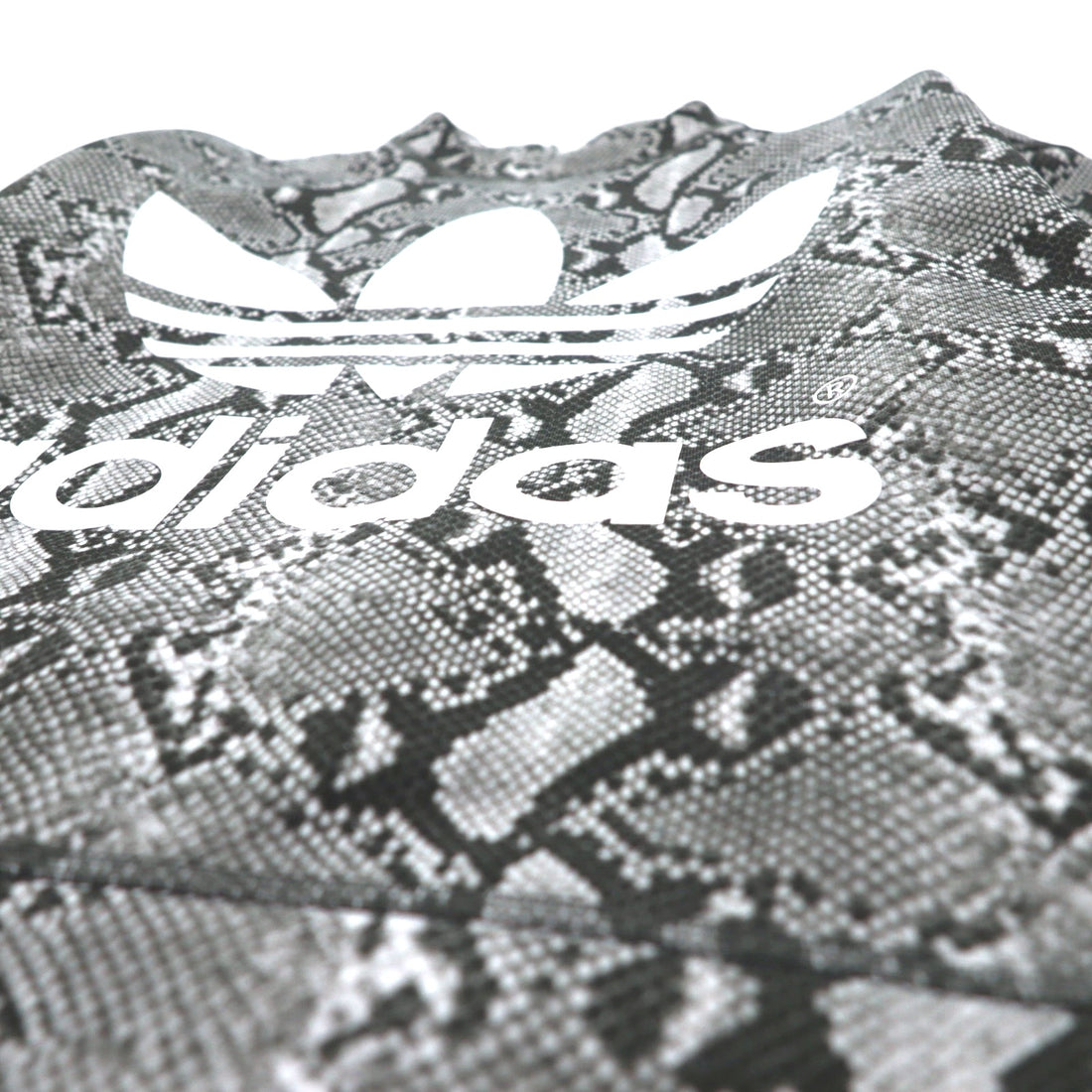 adidas Originals by HYKE Sweatshirt CREW SWEATSHIRT Python S Grey Python All-over Animal Pattern