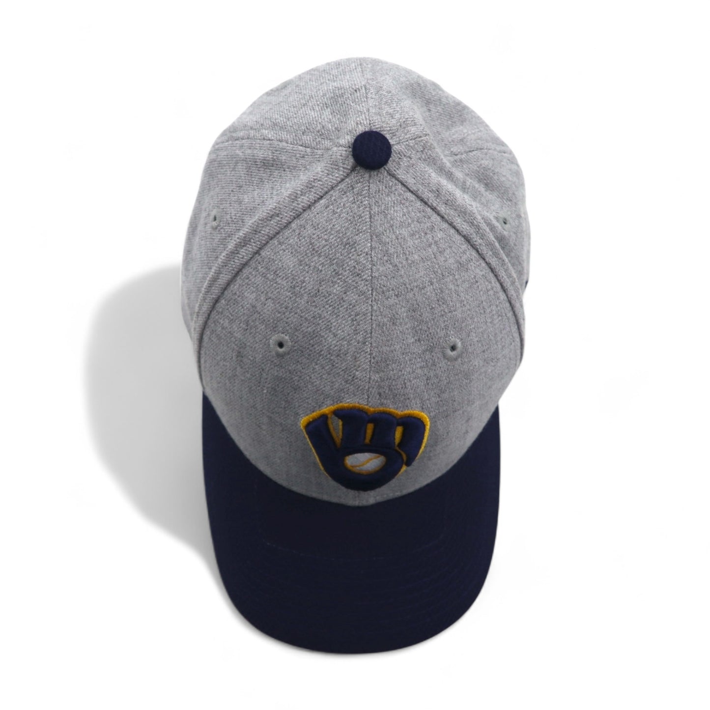 NEW ERA バイカラー ベースボールキャップ M/L グレー ネイビー MLB Milwaukee Brewers
