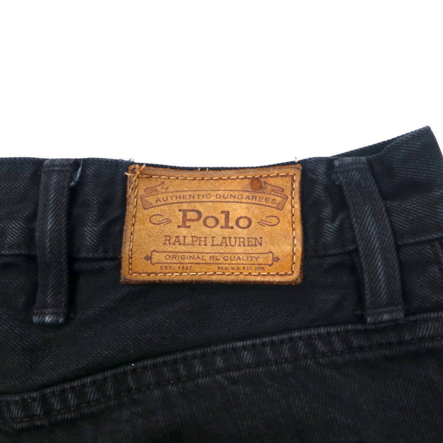 Polo by Ralph Lauren ブラック デニムパンツ 44B ジッパーフライ ビッグサイズ メキシコ製