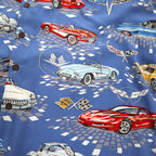 Reyn SPOONER 90s Hawaii (USA) Made AMERICAN CLASSICS Classic Car Aloha Shirt, Size 2XL, Blue Rayon, Chevrolet