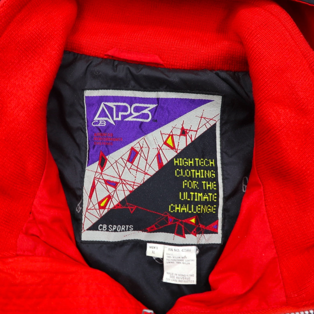 90s Vintage Anorak Parka, Layered Anorak, XL, Color Block, Drawcord, Side Zipper, Slit, APS CB SPORTS
