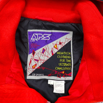 90s Vintage Anorak Parka 90年代 レイヤード アノラックパーカー XL カラーブロック ドローコード サイドジップ スリット APS CB SPORTS