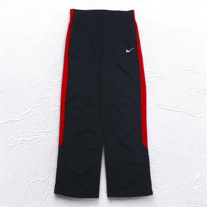 NIKE Track Pants Jersey L Black Red Sideline Swoosh DRI-FIT 425787-012