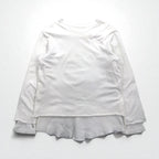 FACETASM Thermal Layered Long Sleeve T-Shirt XL White Cotton BQ-SW-U03 Made in Japan