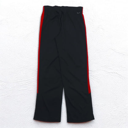 NIKE Track Pants Jersey L Black Red Sideline Swoosh DRI-FIT 425787-012