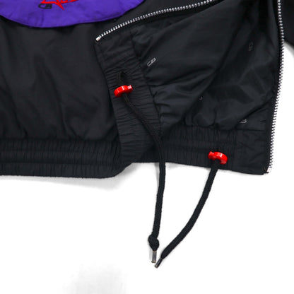 90s Vintage Anorak Parka 90年代 レイヤード アノラックパーカー XL カラーブロック ドローコード サイドジップ スリット APS CB SPORTS