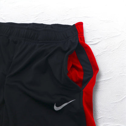 NIKE Track Pants Jersey L Black Red Sideline Swoosh DRI-FIT 425787-012