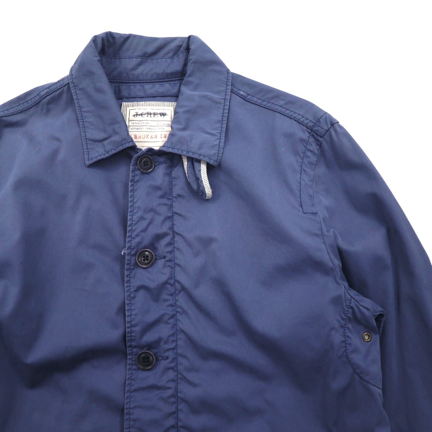 J.CREW Marine Jacket, Vintage-Finished Coverall, Size M, Chin Strap, Drawcord, Double Zip, 8504-05-3617, BROKEN IN