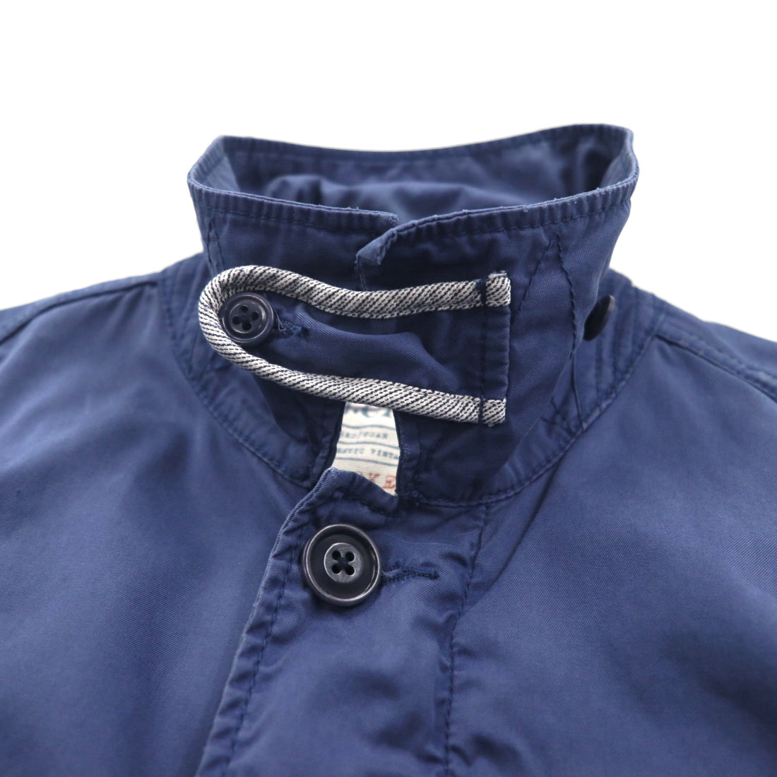 J.CREW マリンジャケット ヴィンテージ加工 カバーオール M チンストラップ ドローコード ダブルジップ 8504-05-3617 BROKEN IN