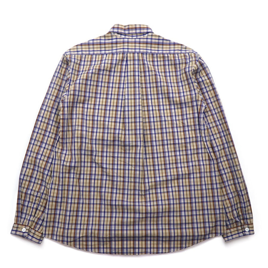 DIGAWEL Button-down Shirt S Beige Navy Cotton Made in Japan