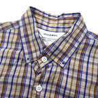 DIGAWEL Button-down Shirt S Beige Navy Cotton Made in Japan