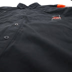 HARLEY DAVIDSON RACING 半袖 レーシングシャツ XL ブラック コットン ダブルポケット バックロゴ刺繍