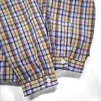 DIGAWEL Button-down Shirt S Beige Navy Cotton Made in Japan