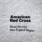 Lee 90s Ultraweight Sweatshirt, Large, Grey, Fleece Lining, US Company, American Red Cross Embroidery, Made in Mexico
