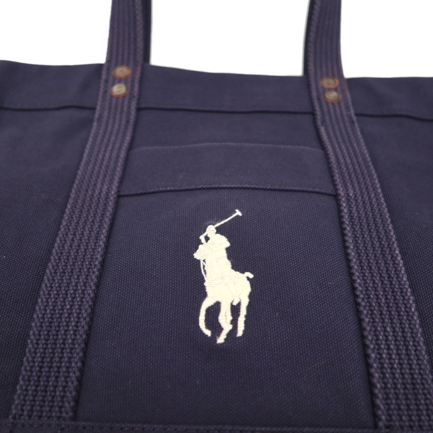 Polo Ralph Lauren トートバッグ ネイビー コットン キャンバス ポニー刺繍