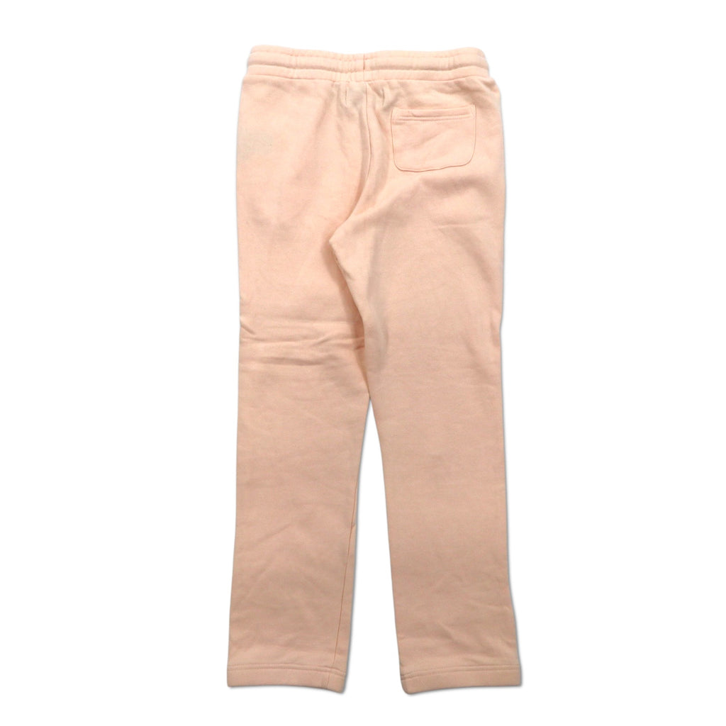 KITH Sweatpants M Pink Beige Cotton Box Logo Print Fleece Lining