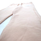 KITH Sweatpants M Pink Beige Cotton Box Logo Print Fleece Lining