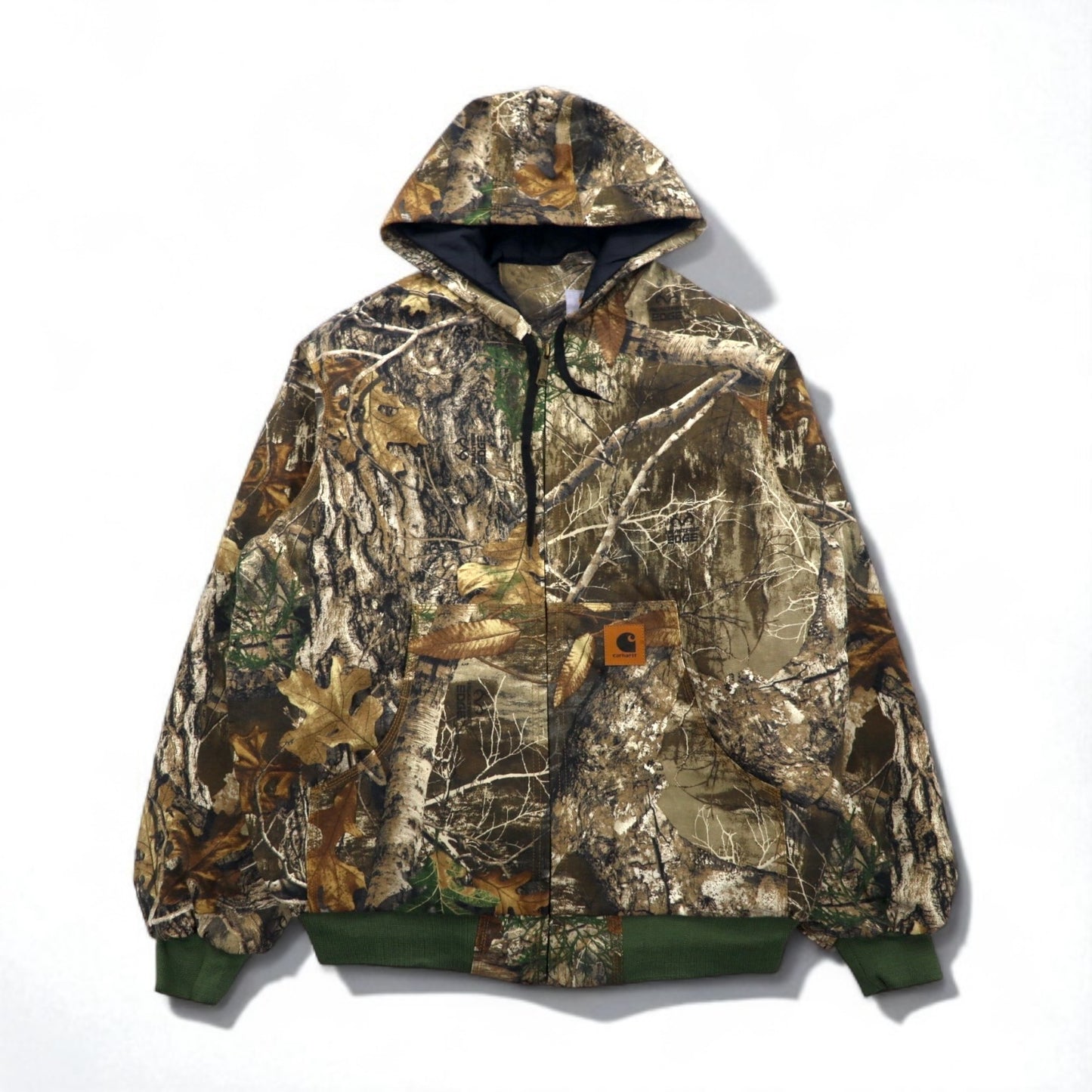 carhartt リメイク 再構築 リアルツリーカモ アクティブジャケット パーカー L カーキ コットン