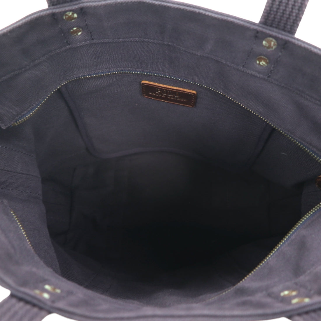 Polo Ralph Lauren tote bag in navy cotton and canvas with embroidered pony.