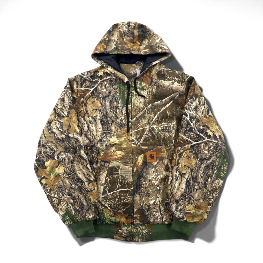carhartt リメイク 再構築 リアルツリーカモ アクティブジャケット パーカー L カーキ コットン