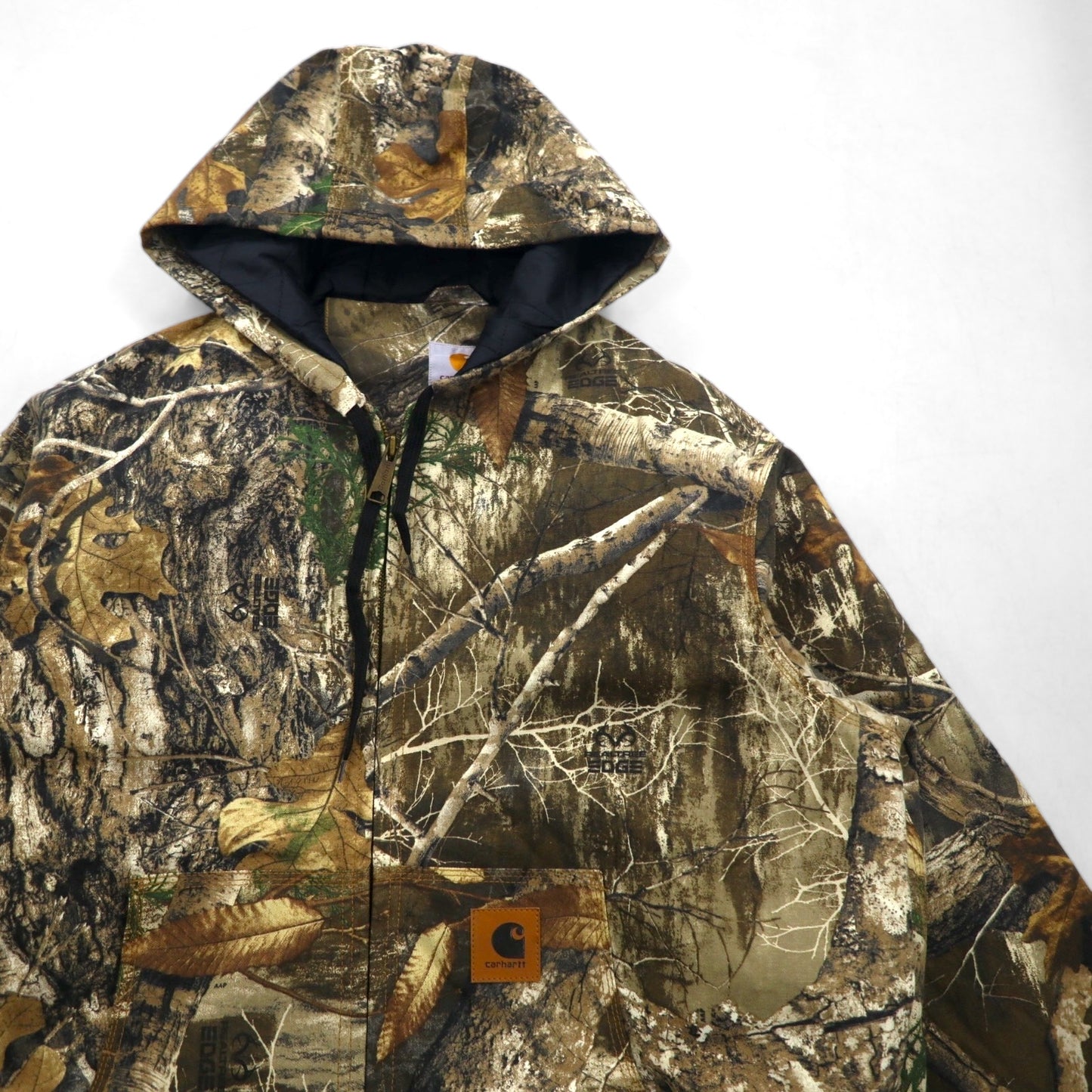 carhartt リメイク 再構築 リアルツリーカモ アクティブジャケット パーカー L カーキ コットン