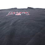 B WEAR USA Made 90s College Embroidered Sweatshirt XXL Black Cotton OHIO STATE BUCKEYES Big Size