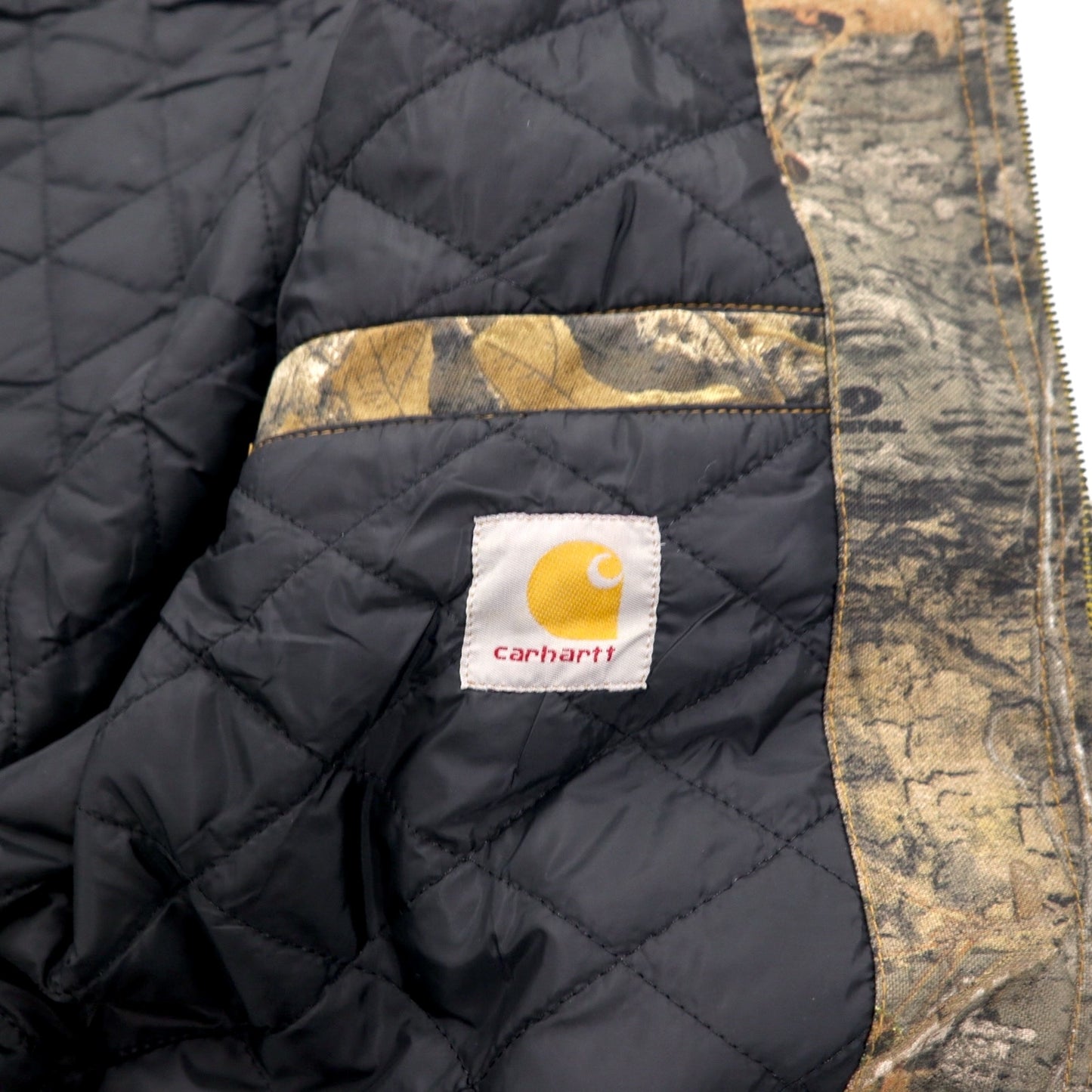 carhartt リメイク 再構築 リアルツリーカモ アクティブジャケット パーカー L カーキ コットン