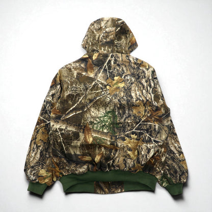 carhartt リメイク 再構築 リアルツリーカモ アクティブジャケット パーカー L カーキ コットン