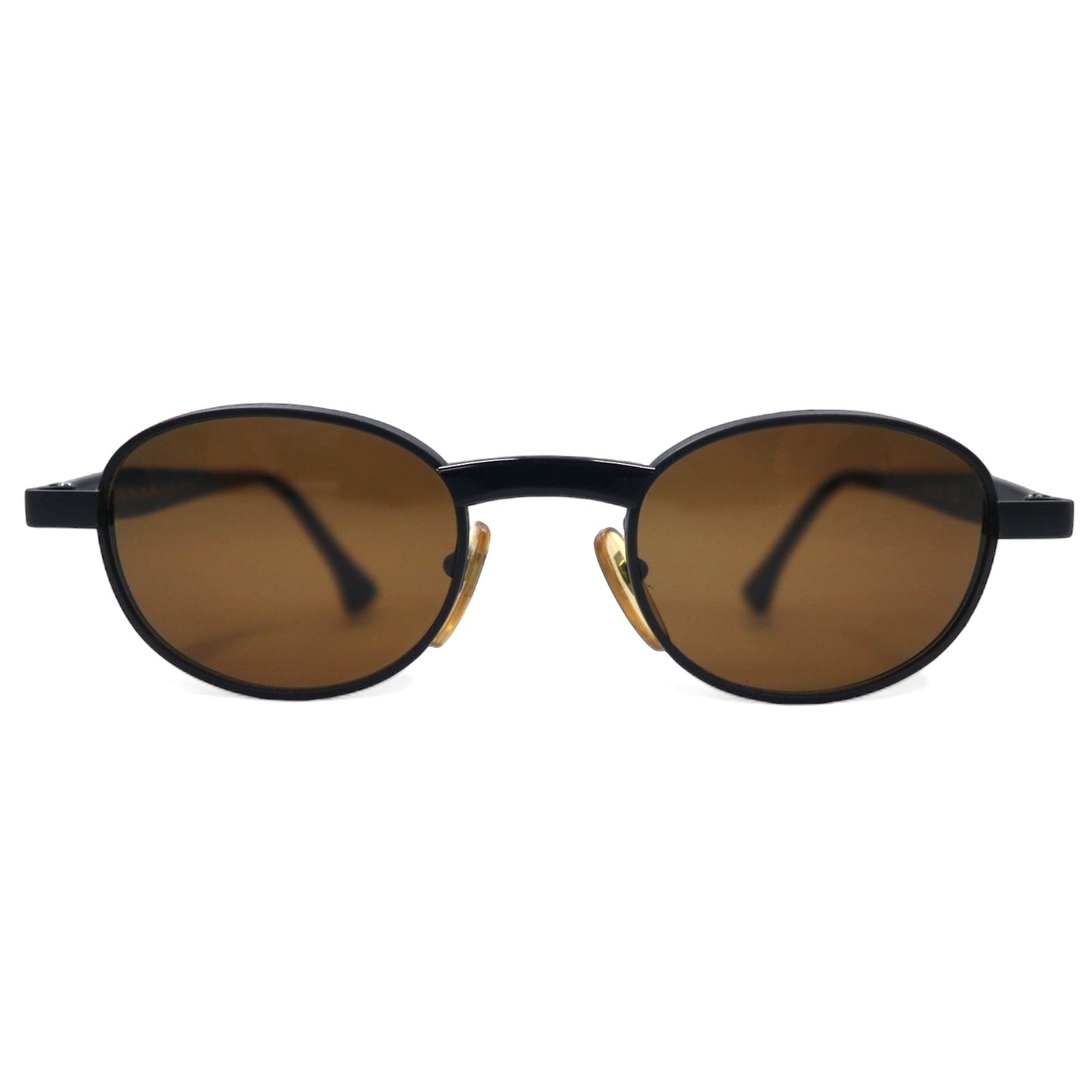 日本然リトテ-古着オンライン-DONNA KARAN 90年代 フランス製 ヴィンテージ オーバル サングラス ブラック alain mikli デザイン D021-DONNA KARAN 90's France Made Vintage Oval Sunglasses Black alain mikli design D021