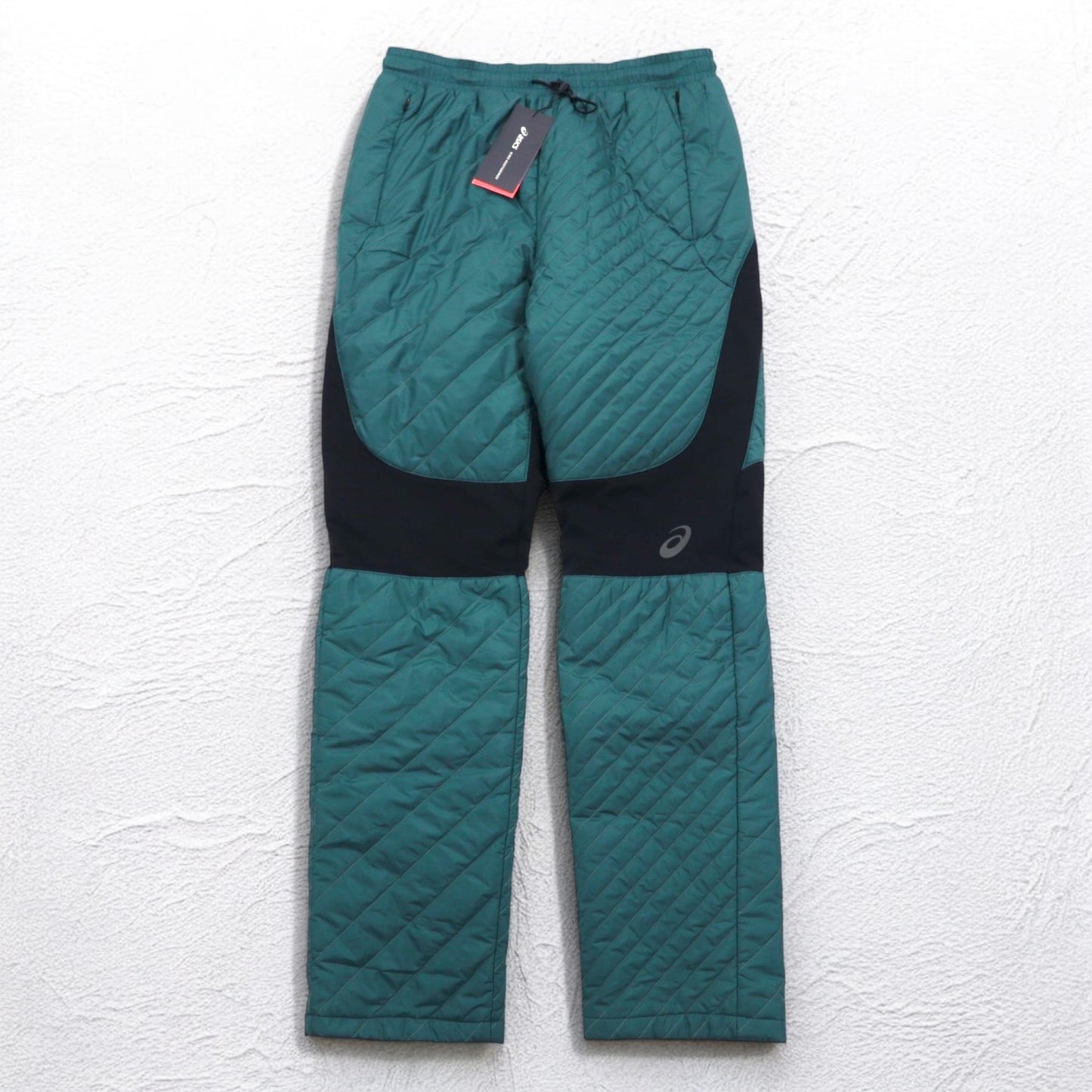 kiko kostandinov × asics キルティング インサレーション パンツ M グリーン 19AW INSULATION PANTS 未使用品