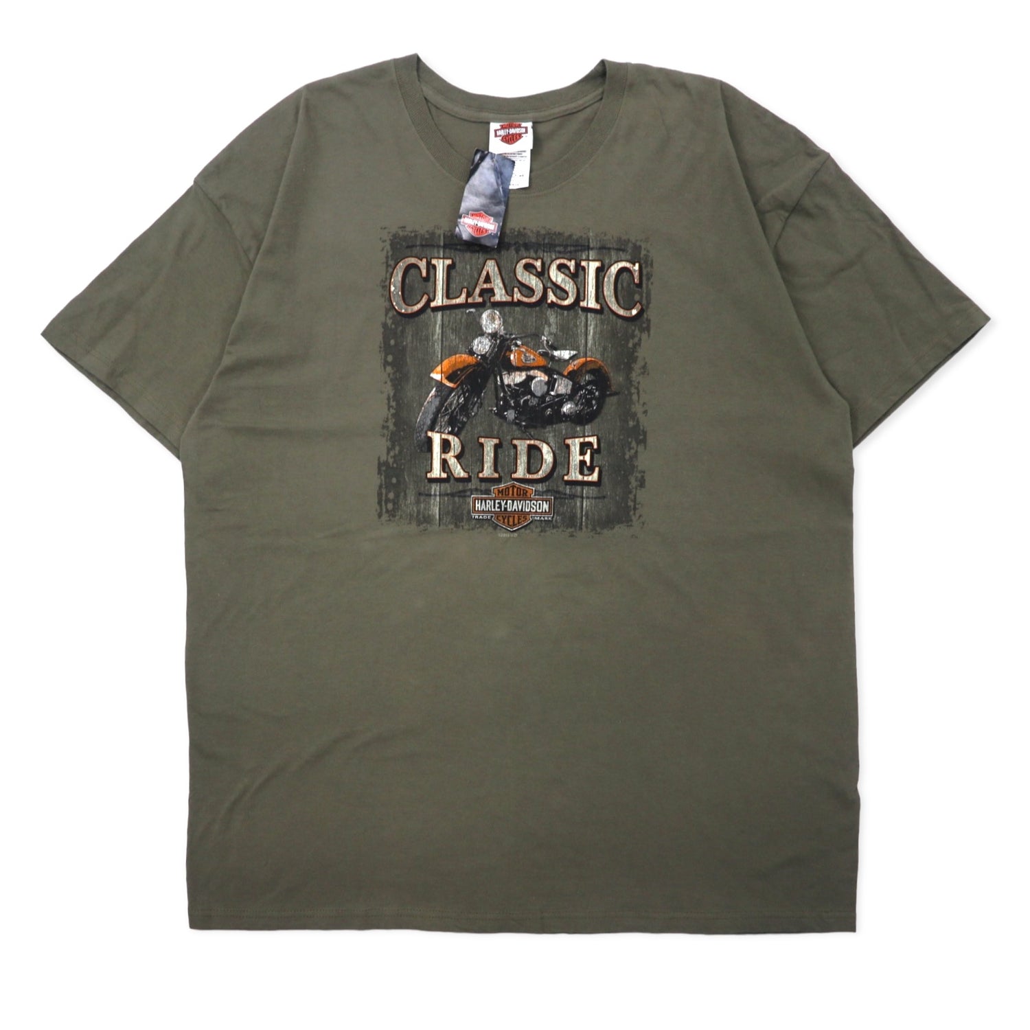 HARLEY DAVIDSON 両面プリント Tシャツ 3XL カーキ コットン CLASSIC 