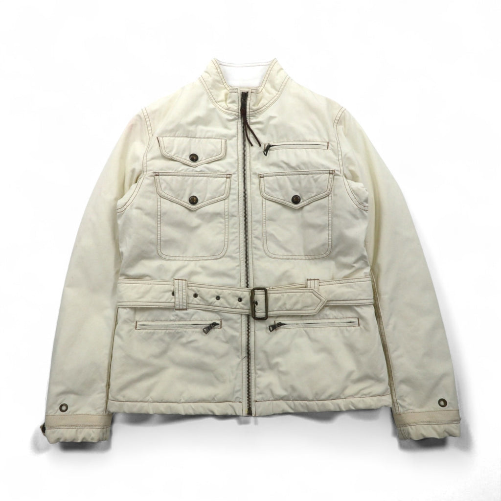 Ralph Lauren 90s Motorcycle Jacket, Size M, White, Nylon with PRIMALOFT Padding