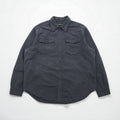 Eddie Bauer Chamois Cloth Flannel Work Shirt, Size L, Gray, Cotton, Double Pocket