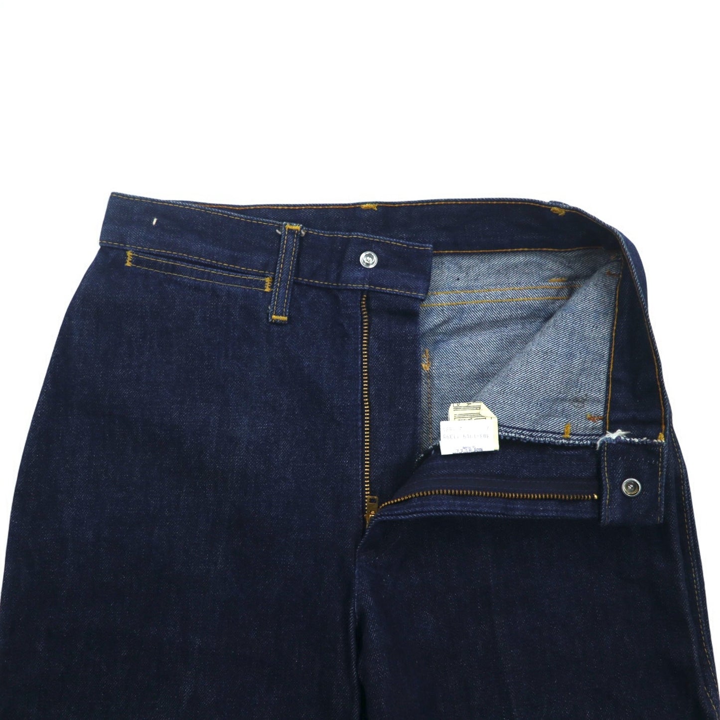 Lee 70年代 USA製 ハイウエスト センタープレス デニムパンツ S インディゴ ブルー 42TALON ユニオンチケット 303-1949