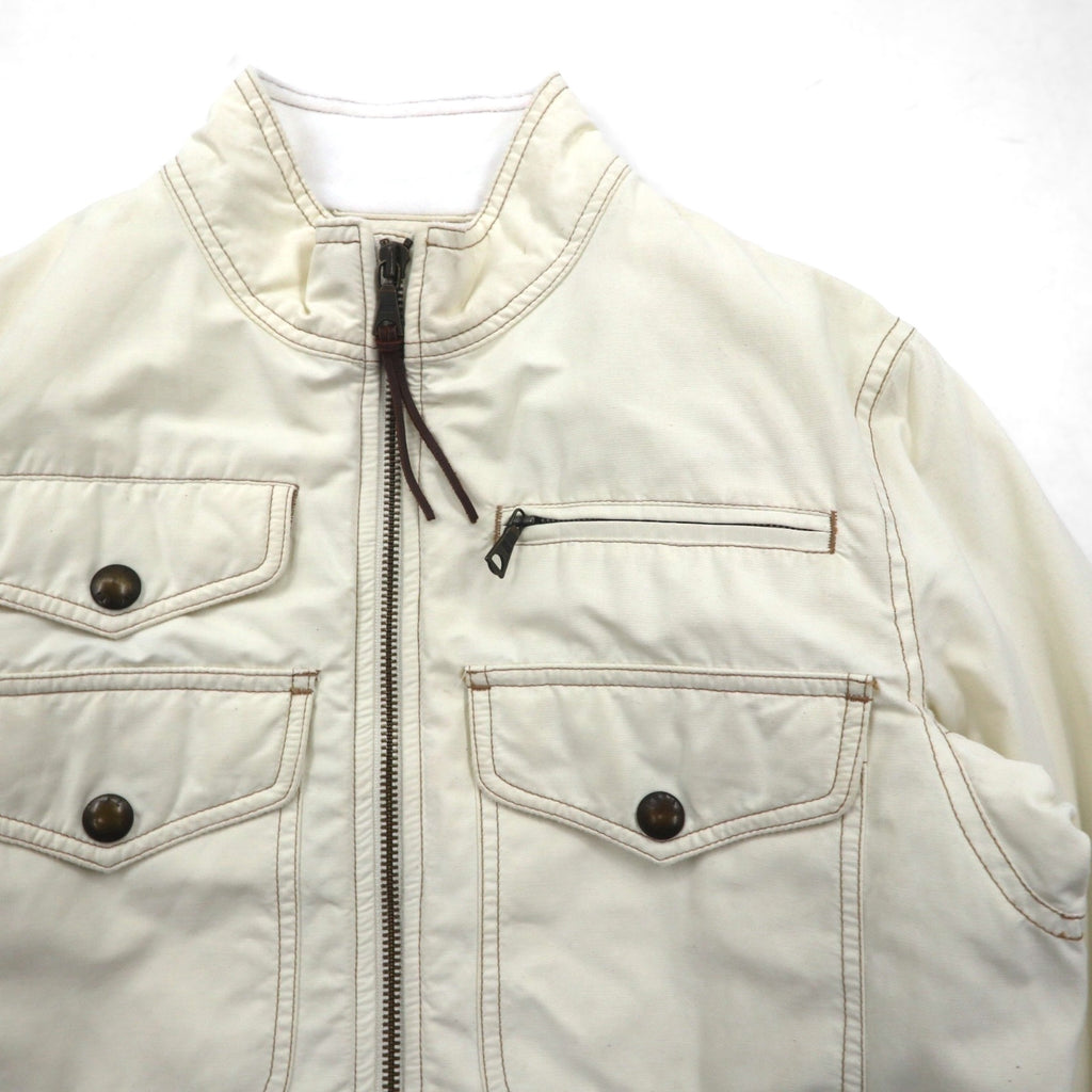 Ralph Lauren 90s Motorcycle Jacket, Size M, White, Nylon with PRIMALOFT Padding